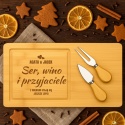 Deska do serów z personalizacją – prezent dla dwojga / przyjaciół