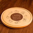 Drewniana deska bukowa z grawerem - prezent dla ogrodniczki