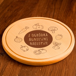 DREWNIANA DESKA BUKOWA Z GRAWEREM - PREZENT DLA OGRODNICZKI