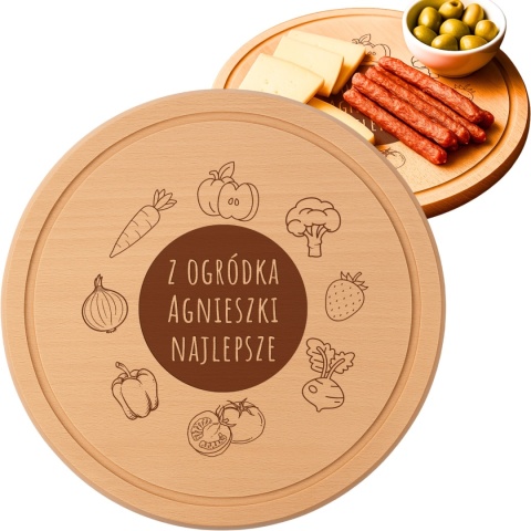 Drewniana deska bukowa z grawerem - prezent dla ogrodniczki