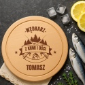 Drewniana deska bukowa z grawerem - wyjątkowy prezent dla wędkarza