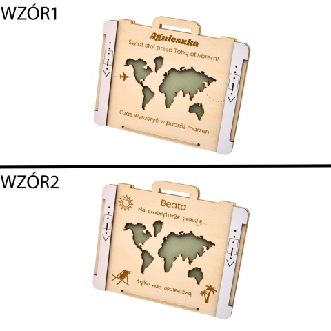 KARTKA MAPA ŚWIATA NA EMERYTURĘ