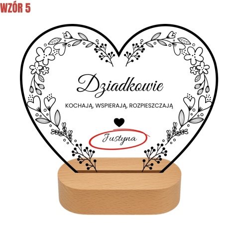 LAMPKA GRAWEROWANA NA DZIEŃ BABCI I DZIADKA