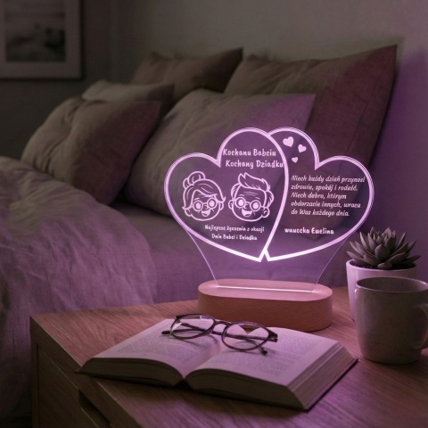 LAMPKA GRAWEROWANA NA DZIEŃ BABCI I DZIADKA