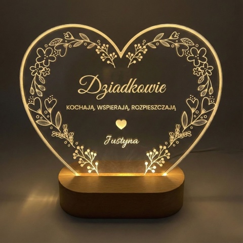 LAMPKA GRAWEROWANA NA DZIEŃ BABCI I DZIADKA