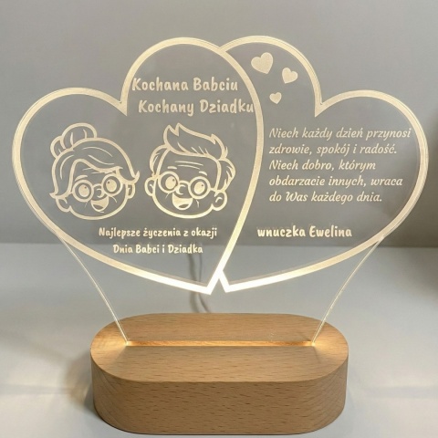 LAMPKA GRAWEROWANA NA DZIEŃ BABCI I DZIADKA