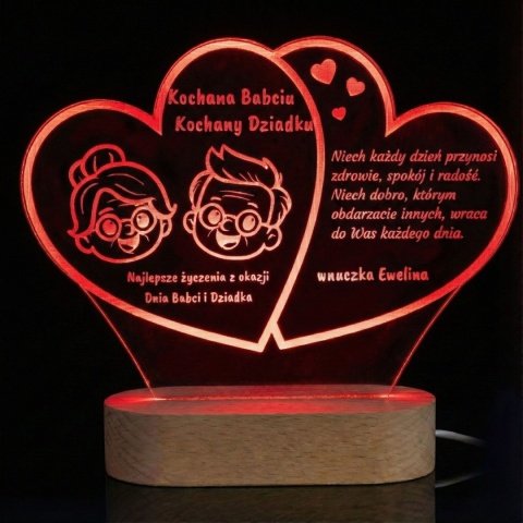 LAMPKA GRAWEROWANA NA DZIEŃ BABCI I DZIADKA
