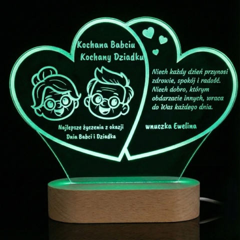 LAMPKA GRAWEROWANA NA DZIEŃ BABCI I DZIADKA