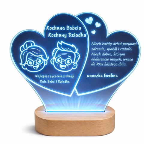 LAMPKA GRAWEROWANA NA DZIEŃ BABCI I DZIADKA