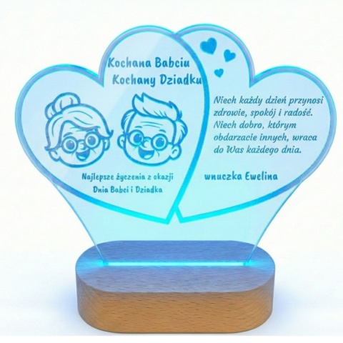 LAMPKA GRAWEROWANA NA DZIEŃ BABCI I DZIADKA