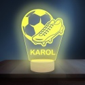 Prezent dla małego piłkarza – personalizowana lampka LED z imieniem