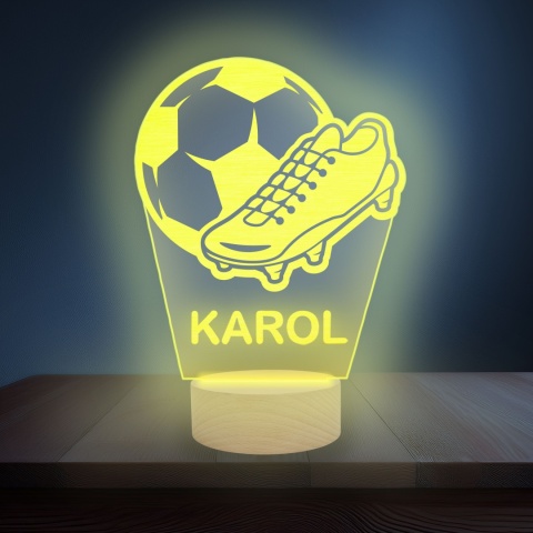 Prezent dla małego piłkarza – personalizowana lampka LED z imieniem