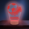 Prezent dla małego piłkarza – personalizowana lampka LED z imieniem