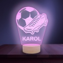 Prezent dla małego piłkarza – personalizowana lampka LED z imieniem