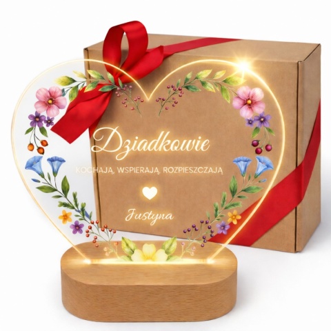 LAMPKA PLEXI Z NADRUKIEM DLA BABCI I DZIADKA