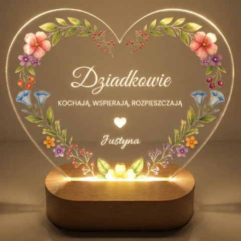 LAMPKA PLEXI Z NADRUKIEM DLA BABCI I DZIADKA