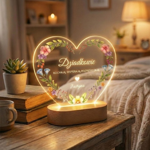 LAMPKA PLEXI Z NADRUKIEM DLA BABCI I DZIADKA