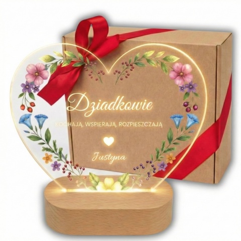 LAMPKA PLEXI Z NADRUKIEM DLA BABCI I DZIADKA