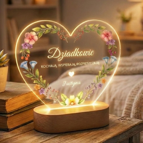 LAMPKA PLEXI Z NADRUKIEM DLA BABCI I DZIADKA