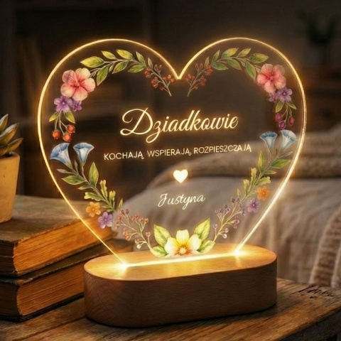 LAMPKA PLEXI Z NADRUKIEM DLA BABCI I DZIADKA