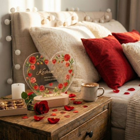 LAMPKA PLEXI Z NADRUKIEM NA WALENTYNKI