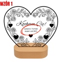 Lampka personalizowana z grawerem - prezent na walentynki dla niej i dla niego