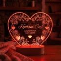 Lampka personalizowana z grawerem - prezent na walentynki dla niej i dla niego