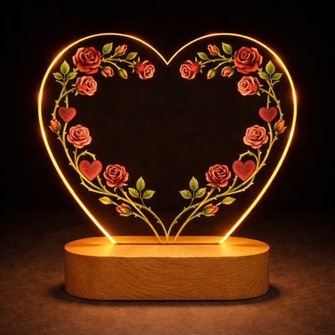 Lampka personalizowana z nadrukiem - prezent na walentynki dla par