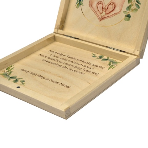 PAMIĄTKA NA CHRZEST CHRZTU ŚWIĘTEGO PUDEŁKO NA PIENIĄDZE 14,5X14,5