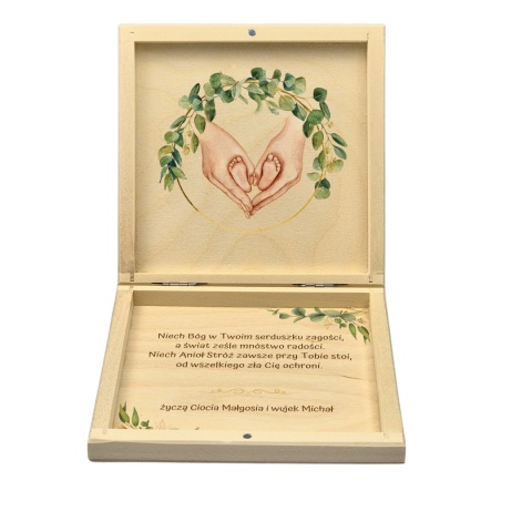 PAMIĄTKA NA CHRZEST CHRZTU ŚWIĘTEGO PUDEŁKO NA PIENIĄDZE 14,5X14,5
