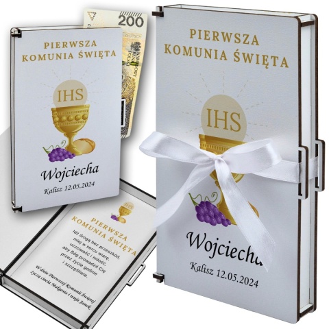 PAMIĄTKA NA KOMUNIĘ - PUDEŁKO NA PIENIĄDZE