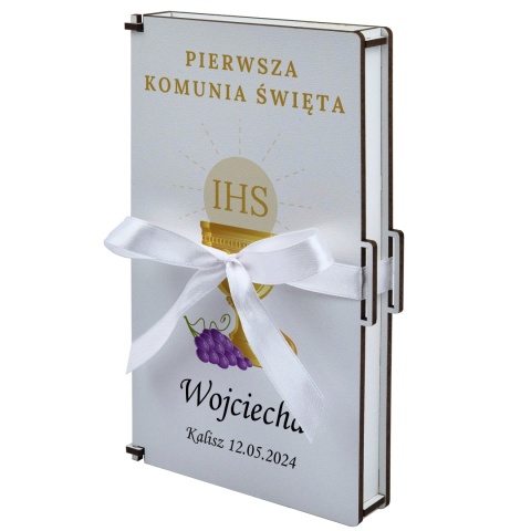 PAMIĄTKA NA KOMUNIĘ - PUDEŁKO NA PIENIĄDZE