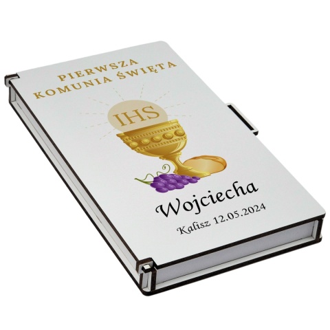 PAMIĄTKA NA KOMUNIĘ - PUDEŁKO NA PIENIĄDZE