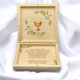 PAMIĄTKA NA KOMUNIĘ ŚWIĘTĄ - PUDEŁKO KWADRAT