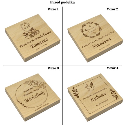 PAMIĄTKA NA KOMUNIĘ ŚWIĘTĄ - PUDEŁKO KWADRAT