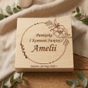 Pudełko na pieniądze na Pierwszą Komunię z grawerem, personalizowane