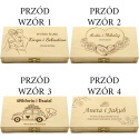 PAMIĄTKA ŚLUBNA PUDEŁKO NA PIENIĄDZE 18X10,5X3,5cm Z ZAMKIEM