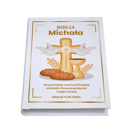PERSONALIZOWANA BIBLIA NA KOMUNIĘ