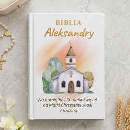 Personalizowana Biblia dla dzieci - Pamiątka Pierwszej Komunii Świętej z dedykacją