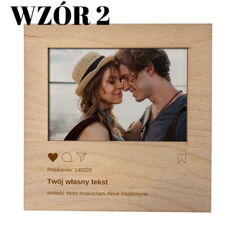 PERSONALIZOWANA RAMKA NA ZDJĘCIA 20X20cm NA WALENTYNKI