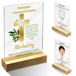 PERSONALIZOWANA STATUETKA PAMIĄTKA NA KOMUNIĘ ŚWIĘTĄ