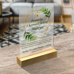 PERSONALIZOWANA STATUETKA PAMIĄTKA NA KOMUNIĘ ŚWIĘTĄ