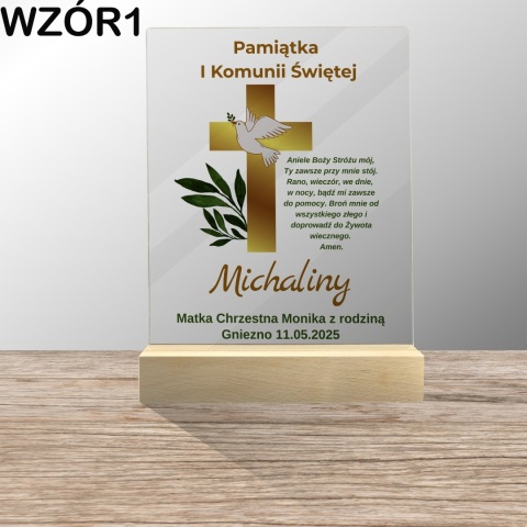 PERSONALIZOWANA STATUETKA PAMIĄTKA NA KOMUNIĘ ŚWIĘTĄ