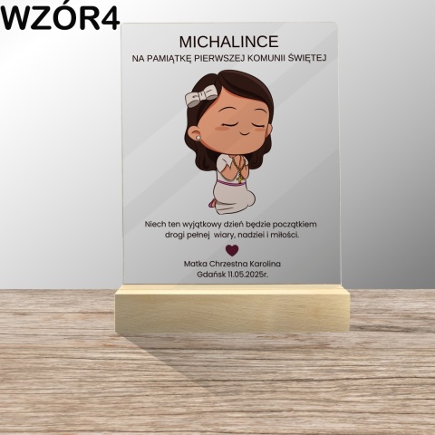 PERSONALIZOWANA STATUETKA PAMIĄTKA NA KOMUNIĘ ŚWIĘTĄ