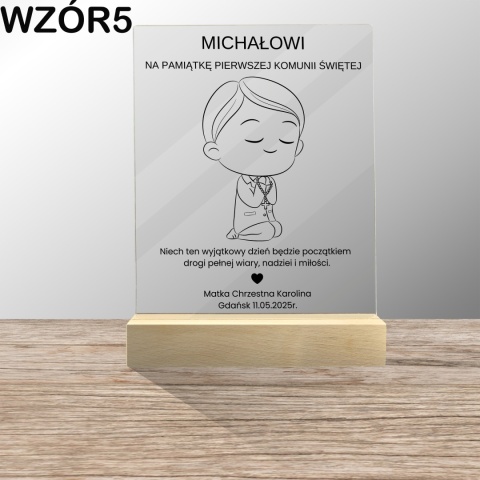 PERSONALIZOWANA STATUETKA PAMIĄTKA NA KOMUNIĘ ŚWIĘTĄ