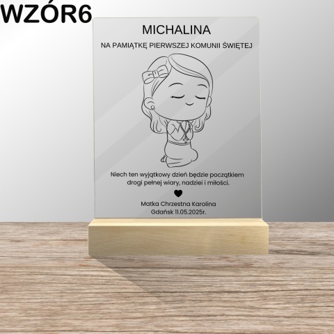 PERSONALIZOWANA STATUETKA PAMIĄTKA NA KOMUNIĘ ŚWIĘTĄ