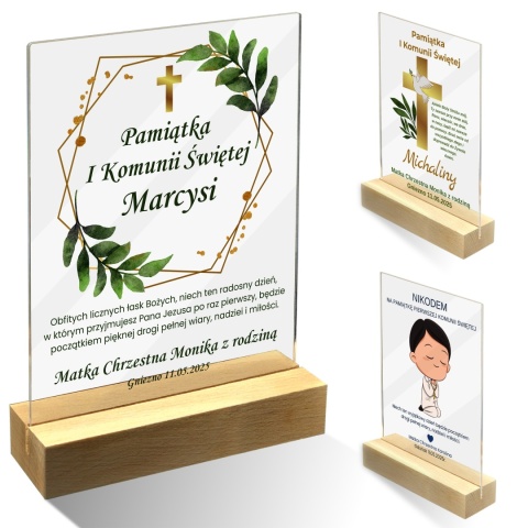 PERSONALIZOWANA STATUETKA PAMIĄTKA NA KOMUNIĘ ŚWIĘTĄ