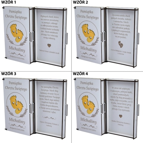 PUDEŁKO BIAŁE KLASYCZNE NA CHRZEST + ZŁOTY DEKOR