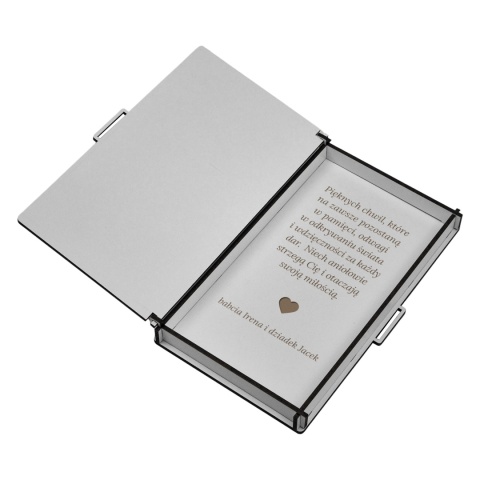 PUDEŁKO BIAŁE KLASYCZNE NA CHRZEST + ZŁOTY DEKOR