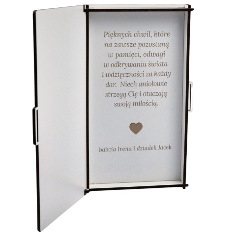 PUDEŁKO BIAŁE KLASYCZNE NA CHRZEST + ZŁOTY DEKOR